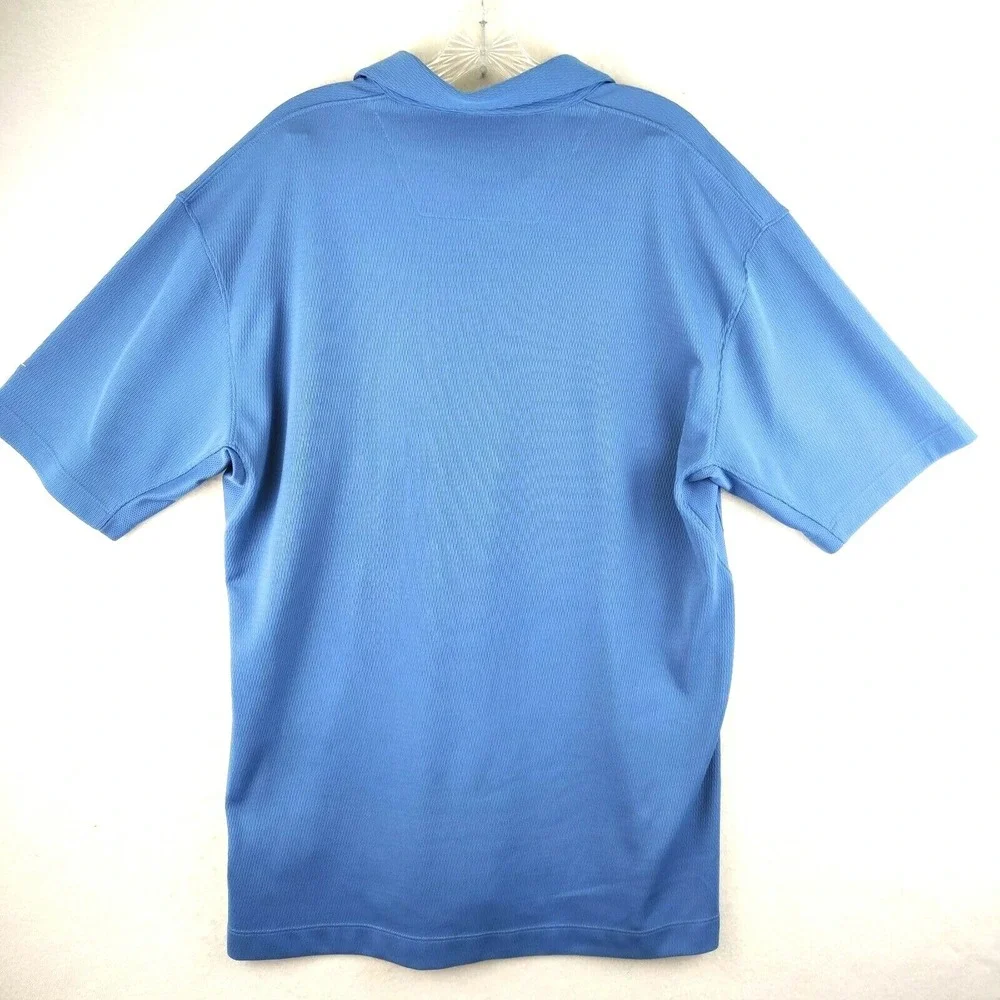 Nike Golf Fit Dry Mens Extra Large Golfer Rugby‎ Polo Shirt Blue Mens XL